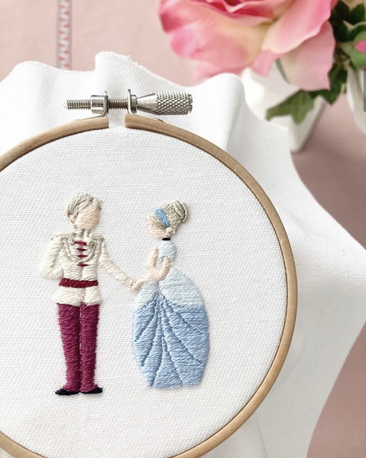 シンデレラの刺繍