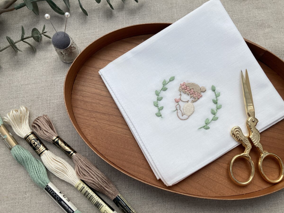 女の子の刺繍