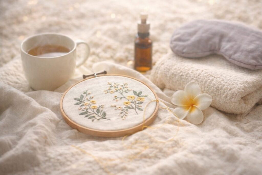 刺繍で疲れた身体の癒やし方